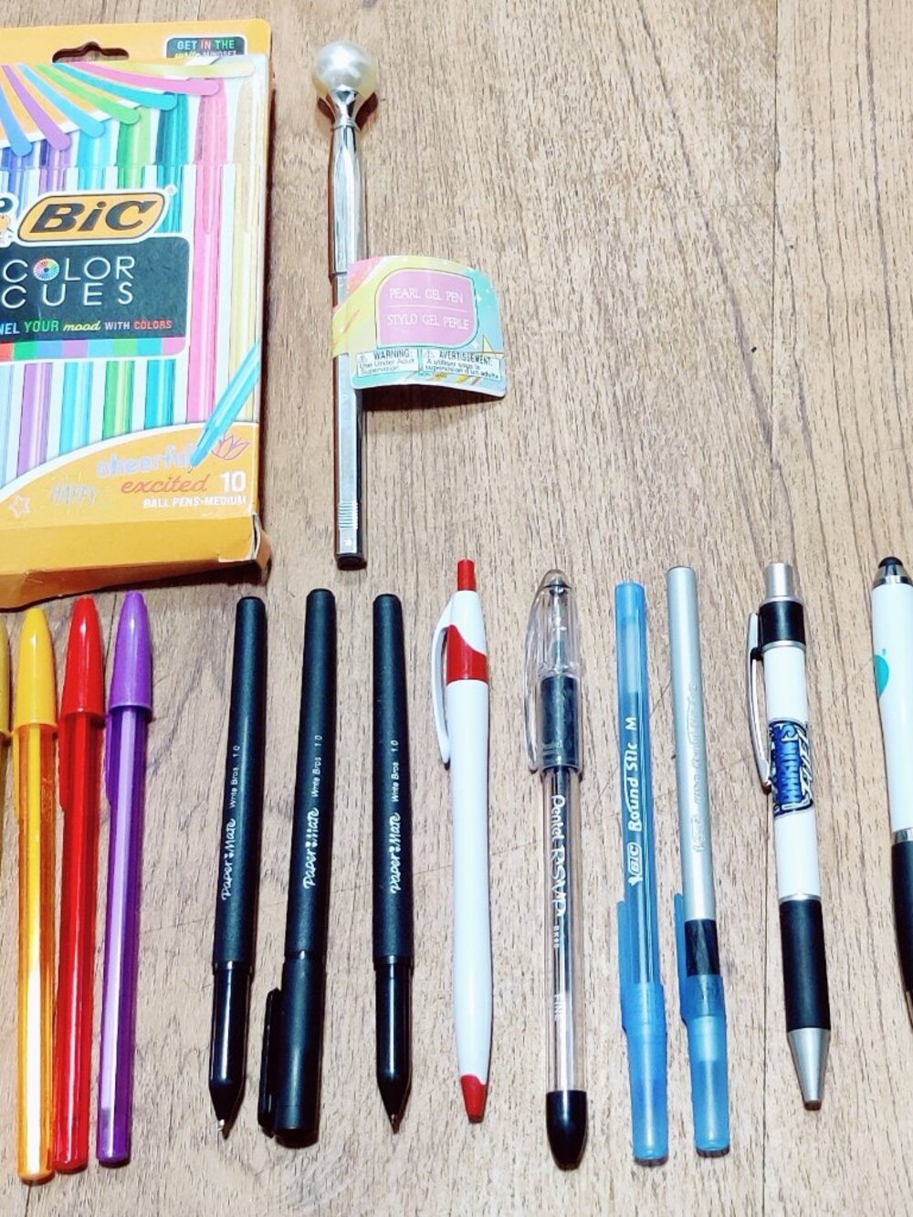 17 Multi colored and fancy pens BIC Pentel Paper Mate Brands